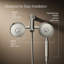 Kohler Purist® 2-In-1 Multifunction Shower Combo Kit, Showerhead and Handshower, Three Spray Settings-362996053