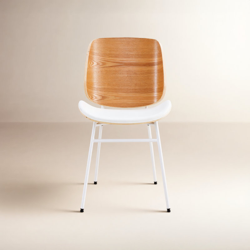 Irina Bent Wood Dining Chair, White/Oak