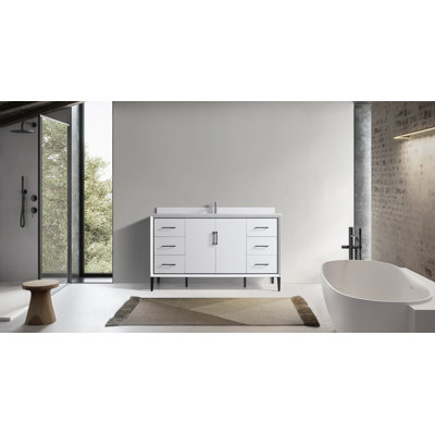 Base de meuble-lavabo simple 60 po seulement