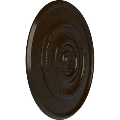 Endurathane Traditional Reece Ceiling Medallion, 24 3/8"OD x 1 1/8"P (Fits Canopies up to 5 7/8"), Hand-Painted Bronze Finish