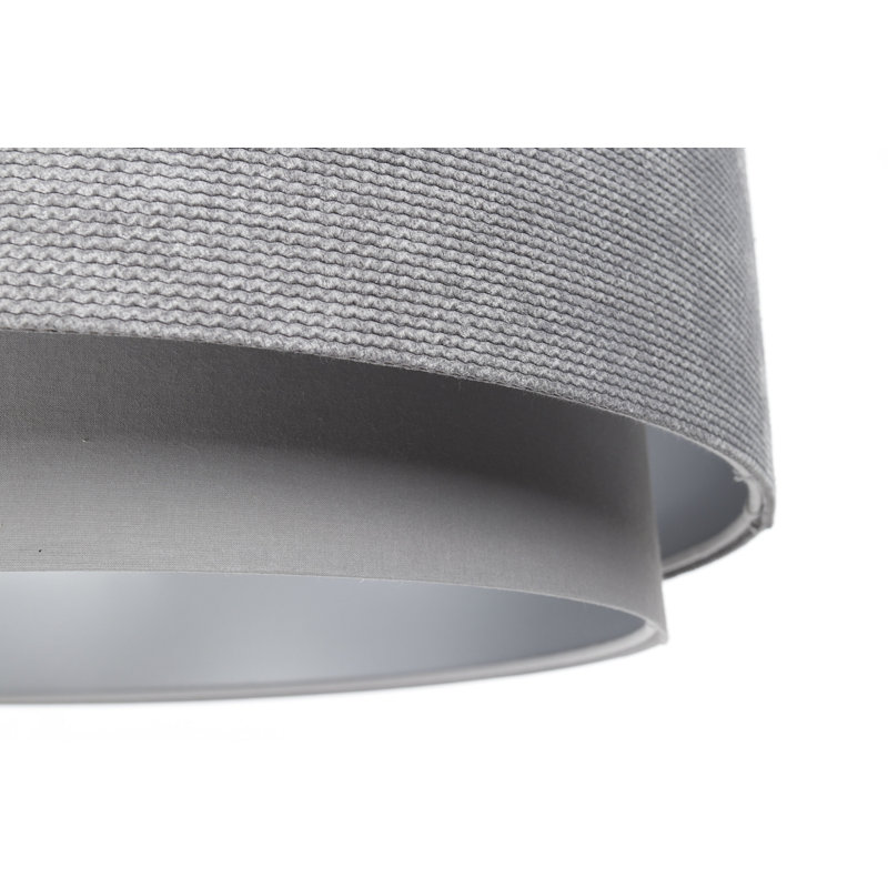 Ammann 1 - Light Natural Geometric Pendant, White, Grey