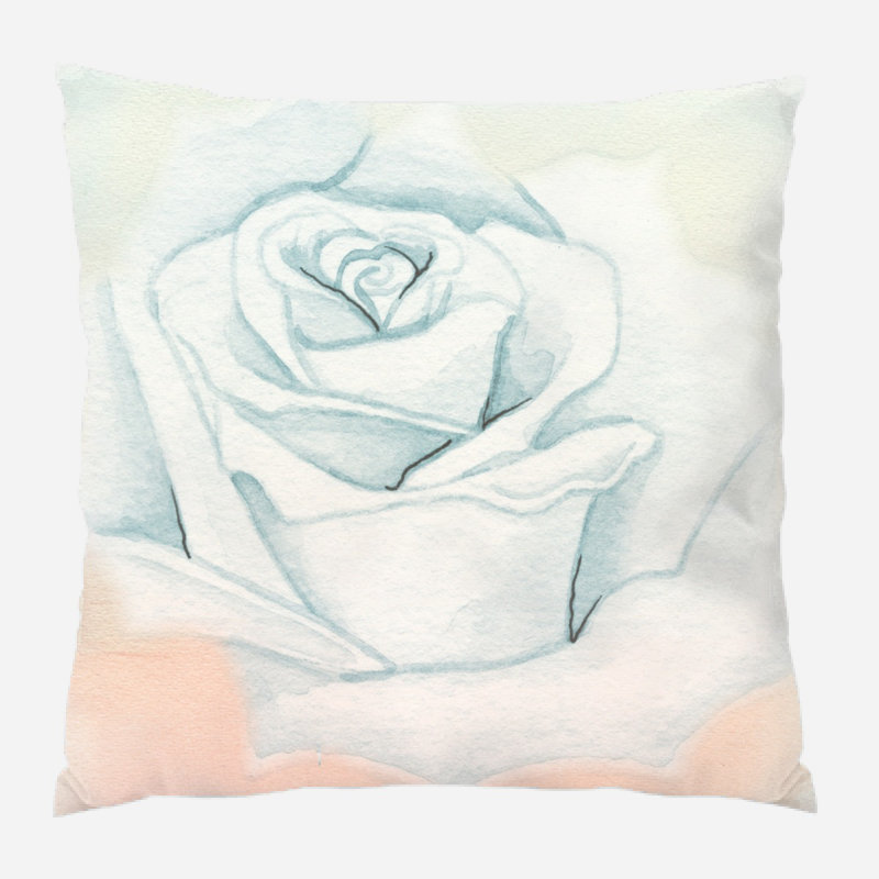 Mckie Floral Outdoor Reversible Throw Pillow, Microsuede, Indoor