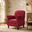 Fauteuil d'appoint rembourré avec pieds en bois massif Traditional Tweed