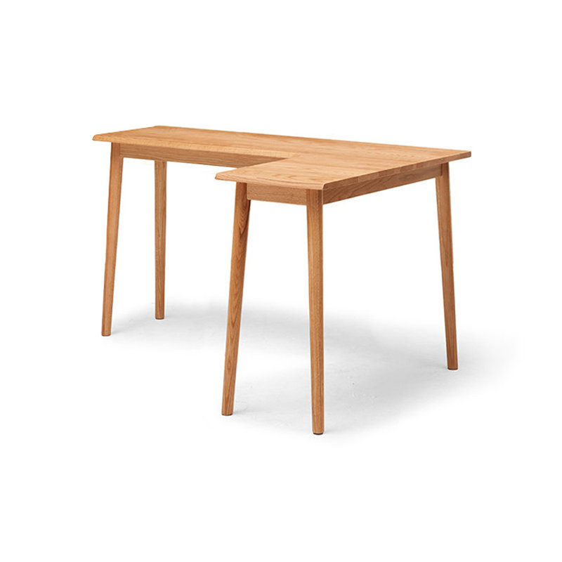 Bureaux en bois massif en L, H 55,12 po x l 39,37 po x P 29,53 po, Retour à droite