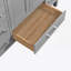 Meuble-lavabo sur pied 48 po, meuble-lavabo autoportant avec comptoir, armoire de rangement en bois massif gris