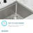 Crosstown 26" L x 19" W Undermount Kitchen Sink with Sink Grid-50539701