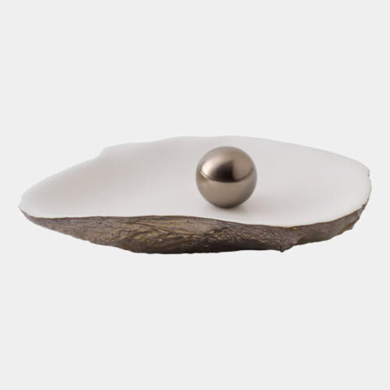 Oyster Decorative Bowl, White