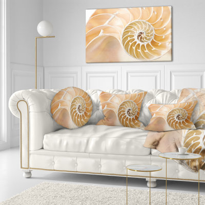 Coussin décoratif à motif de coquillage nautilus
