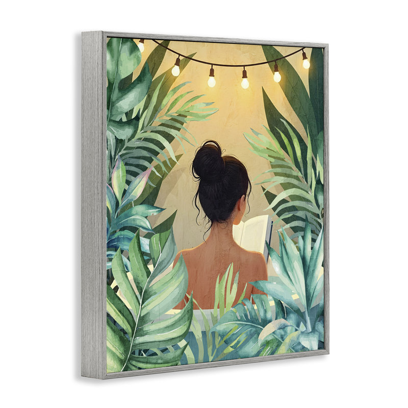 «Twinkle Plant Girl Portrait», estampe numérique, conception de Kim Allen, H 14 po x l 11 po, Gris