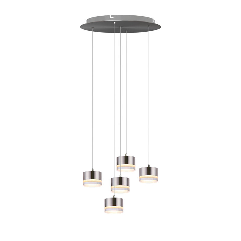Barnsdall 5 - Light Cluster Pendant, Nickel
