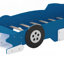 Lit plateforme en forme de voiture de course avec roulettes, conception durable et sécuritaire disponible en plusieurs tailles et couleurs-2074786977-2074786991