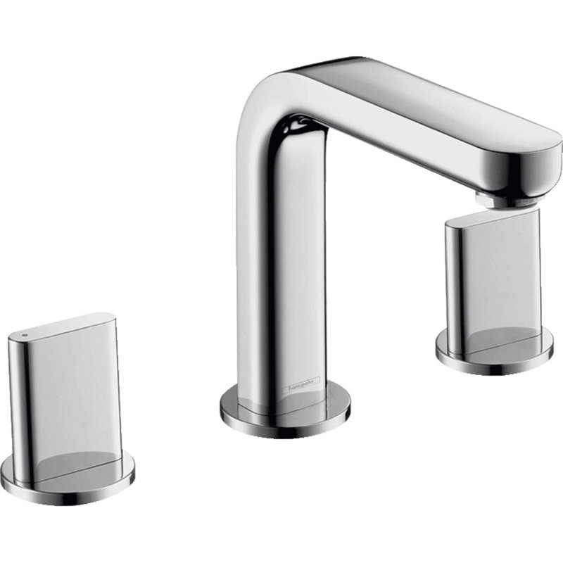 Metris Widespread Bathroom Faucet with Drain Assembly, Chrome