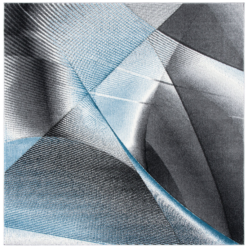 Vilica Performance Abstract Rug, Square 6'7"