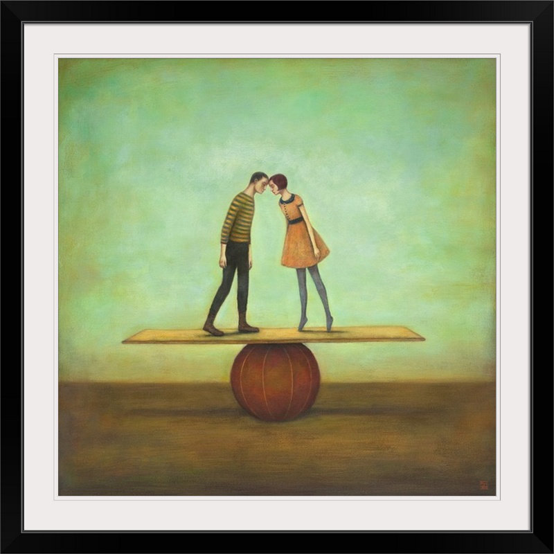 « finding équilibre », reproduction d’art Duy Huynh, H 24 po x l 24 po x P 1 po, Cadre noir
