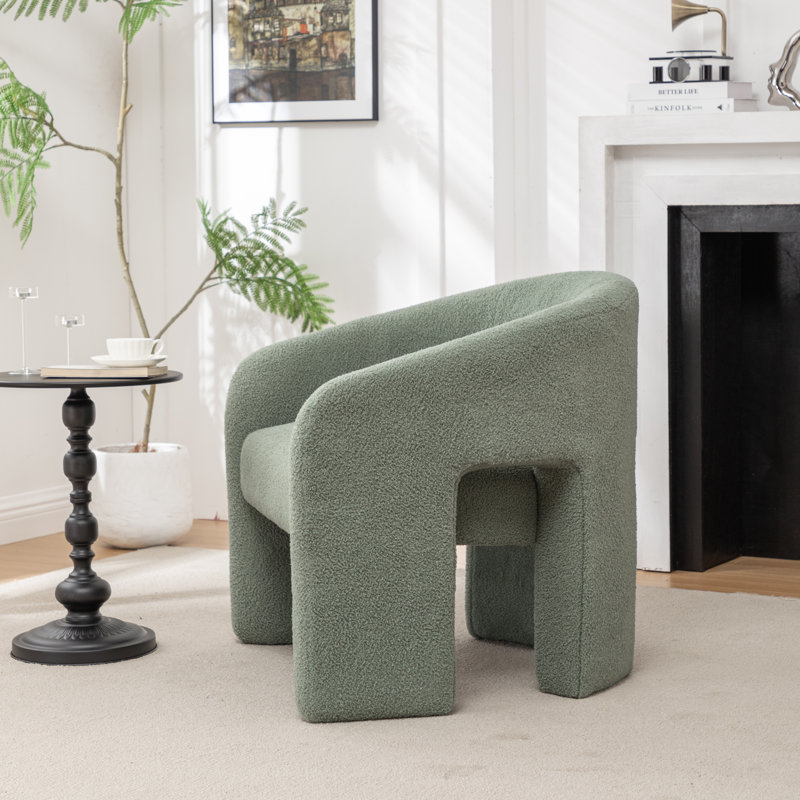 Fauteuil demi-tonneau Amala, Vert