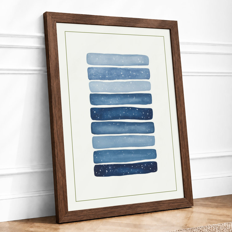 Calm Water Layers Minimalist - Print, Walnut, A3 - 42.0 x 29.7 cm