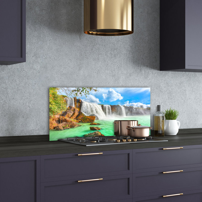 Innaloo 50cm W x 100cm L Glass Peel and Stick Panel