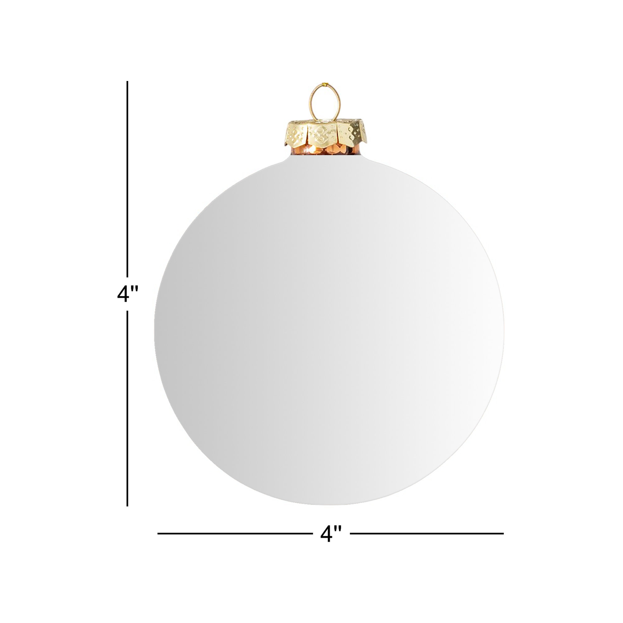Classic Ball Ornament, 4" H x 4" W x 4" D, Copper