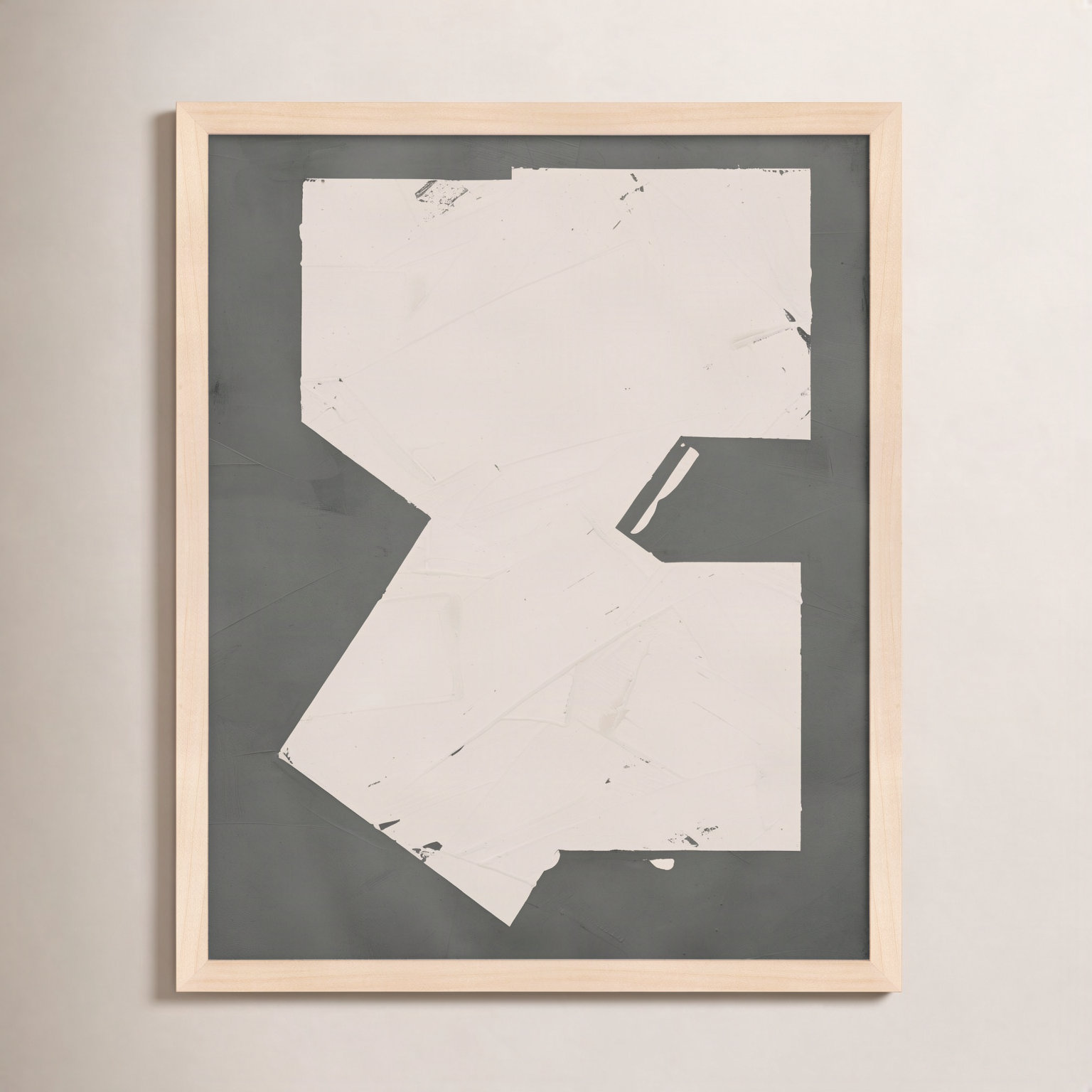 Equipoise In Greige III by Ivo Stoyanov, 30" W x 38" H, Cream