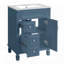 Meuble-lavabo 24 po avec lavabo en céramique, conception compacte, 2 tiroirs, tablette réglable pour les petits espaces-816975539