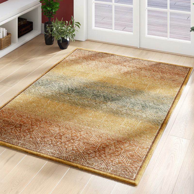 Tapis décoratif en jute/sisal de style sud-ouest Erastus, Rectangle 8 pi 10 po x 12 pi 9 po