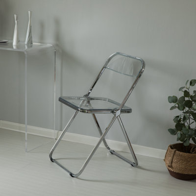 Zanari Plastic / Resin Stackable Folding Chair Folding Chair