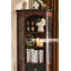Armoire de coin en verre noyer français