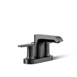 Kohler Hint Centerset 4 inch Bathroom Faucet with Pop-Up Drain Assembly, 2-Handle Bathroom Sink Faucet, 1.2 gpm