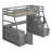 Loft Bed With Drawers, Shelves And Desk-1013748875