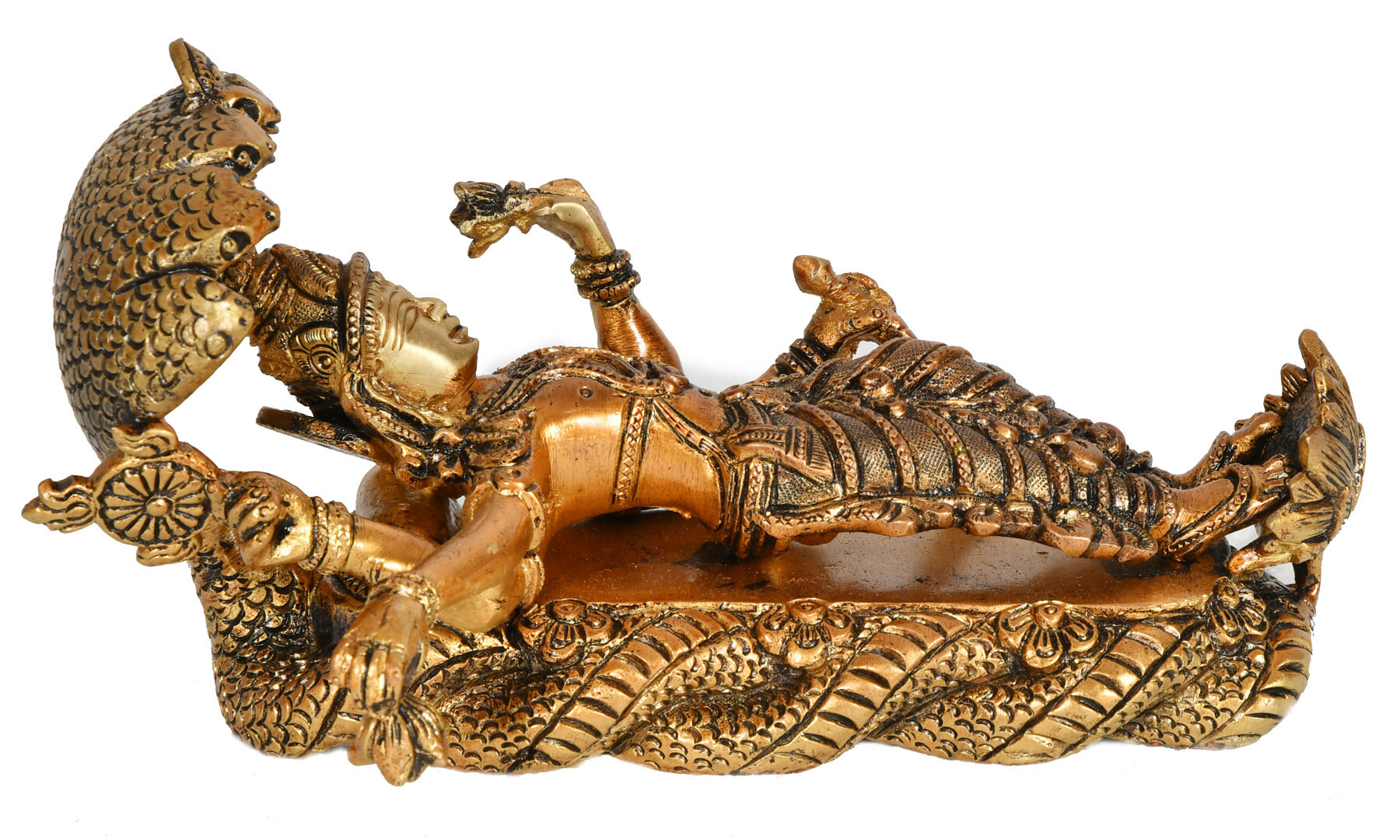 Lord Vishnu Sleeping Idol In Soap Stone 24″ - Channel M2 Art Studio