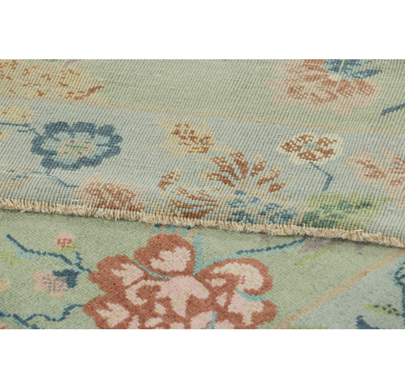 Art Deco Hand Knotted Wool Geometric Area Rug, Rectangle 9' x 12'