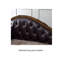 Chaise longue de chambre à coucher en caoutchouc et tissu brun, style campagnard américain-863014732