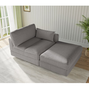 Bentura Upholstered Chaise Lounge Chair With Ottoman(Incomplete) 