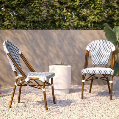 Wicker Counter Stool with Aluminium Frame