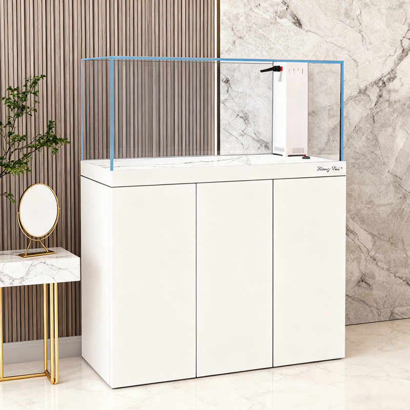 Aquarium sud-américain écologique en verre ultra transparent, Blanc
