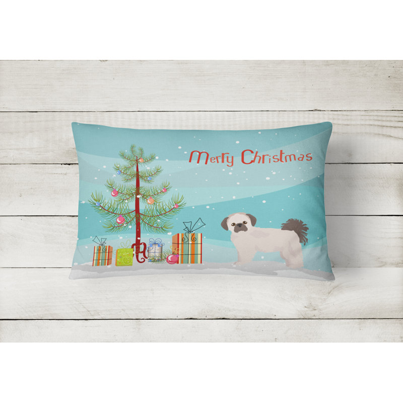 Outdoor Throw Pillow, Pekeapoo