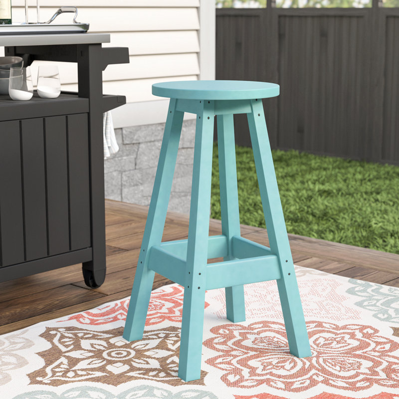 Tabouret de bar Nettie, Bleu Aruba