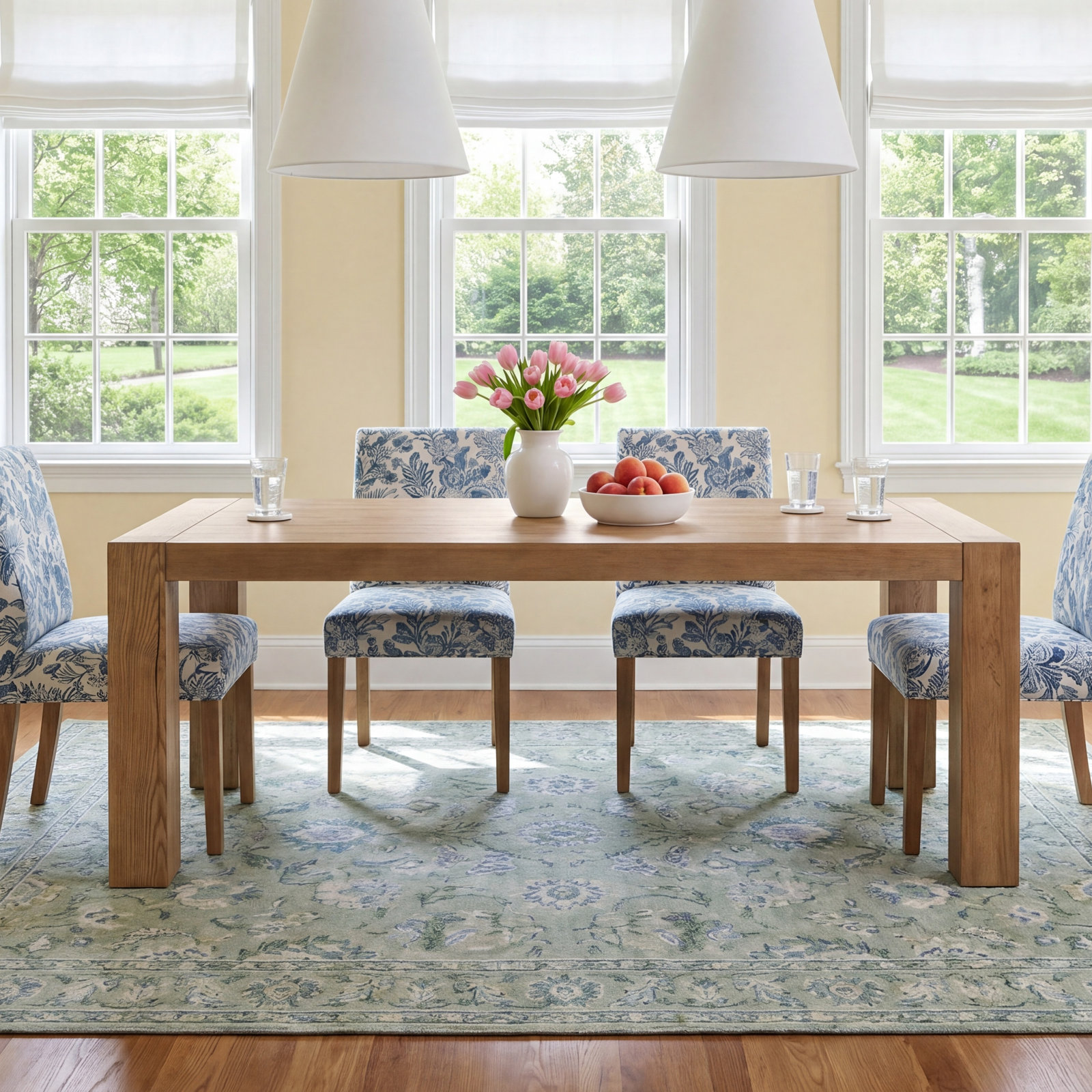 Elise 89" Dining Table, Brown