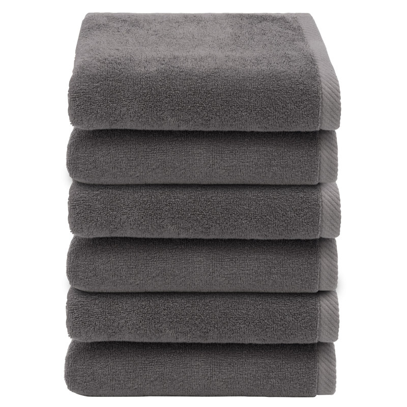  Turkish Cotton Hand Towel, Charcoal