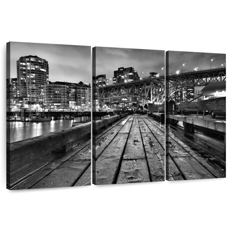 Nicci Granville Island la nuit, H 48 po x l 74 po