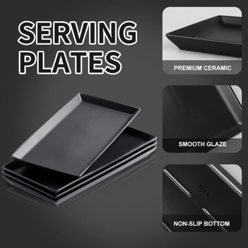 PLATEAU RECTANGULAIRE EN PORCELAINE