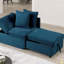 Fauteuil convertible 1 pièce en tissu de style contemporain avec rangement fonctionnel et coussins de salon-744031227