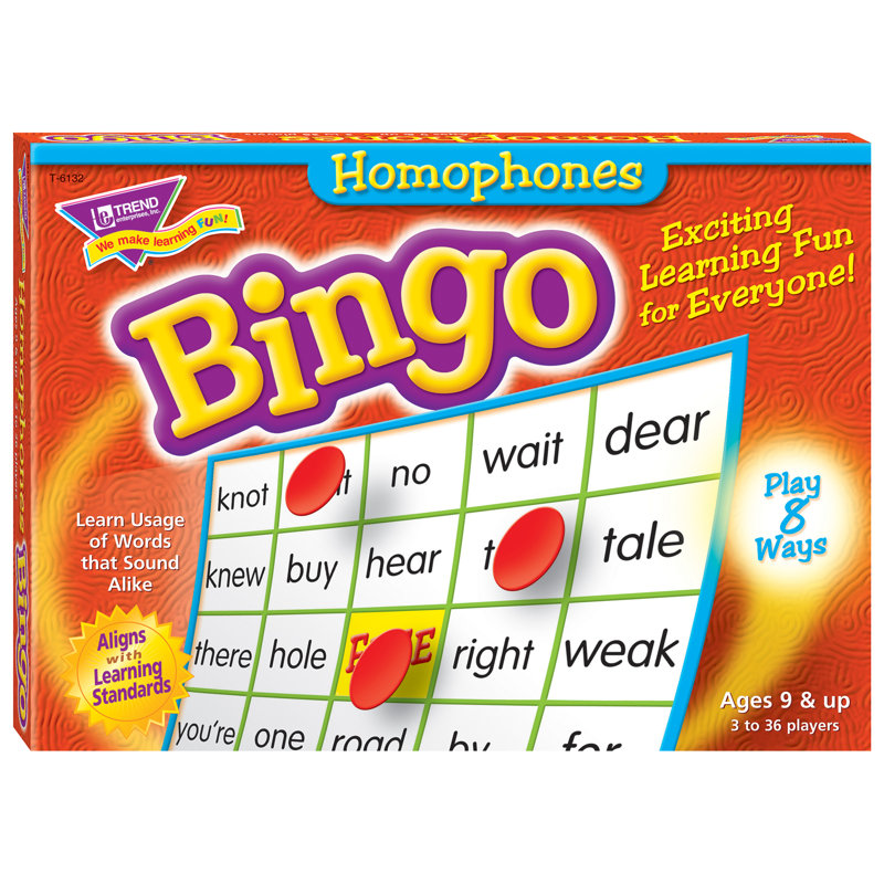 Homophone Bingo