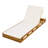 Maolis Patio Acacia Wood Chaise Lounge With Adjustable Backrest & Cushion-204570775