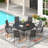 4-Person Aluminum Round Patio Dining Table-114986183-107190699