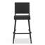 Ensemble de 2 tabourets de bar 29 po en rotin PE sans accoudoirs, brun foncé-1461707911