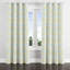 Rideaux occultants abstraits - Vague de plage côtière avec œillets jaunes et bleus - 1 panneau-754853355-754853353