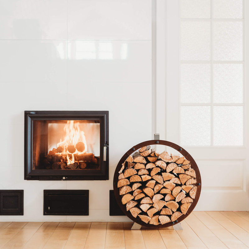 58cm W x 23cm D Cor-Ten Steel Log Store