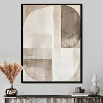 Neutral Abstract Canvas, Minimalist Wall Art, Warburg