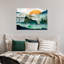 Superbe peinture murale en verre trempé 27,6 po x 39,4 po | 100% verre trempé, épaisseur: 0,16 pouce | Décoration élégante pour le salon ou le bureau, durable et facile à nettoyer, idée de cadeau parfaite